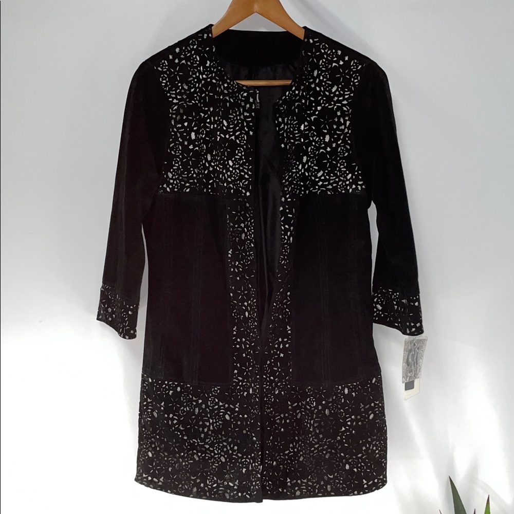CHI CARLOS FALCHI GENUINE SUEDE LEATHER JACKET FTL-11-229